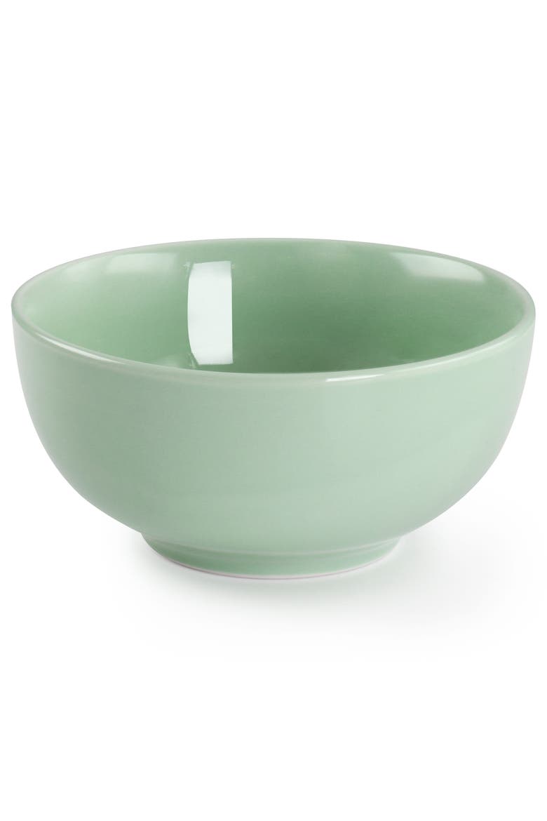 Luna 18 Piece Porcelain Dinnerware Set, Alternate, color, Green
