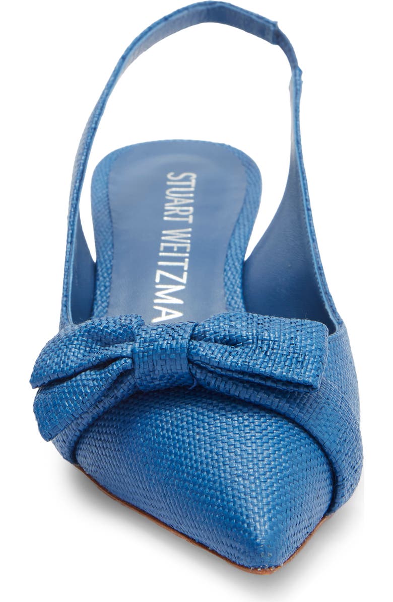Stuart Weitzman Sofia Pointed Toe Slingback Pump, Alternate, color, Indigo