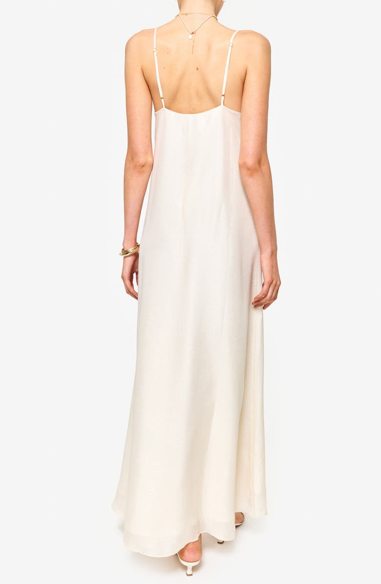 CAMI NYC Luz Textured Metallic Silk Blend Slipdress, Alternate, color, 