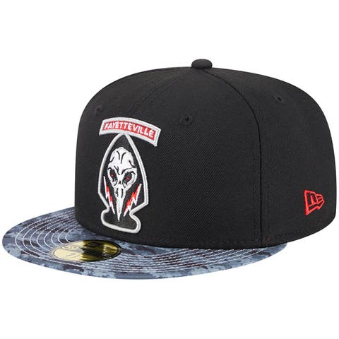 Men's New Era Black Fayetteville Woodpeckers Theme Nights Black Ops  59FIFTY Fitted Hat