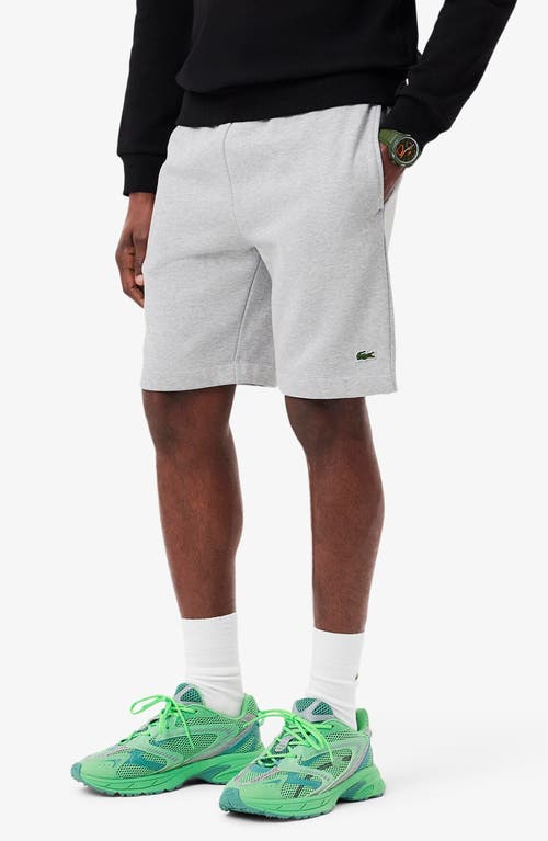 Lacoste Regular Fit Cotton Blend Sweat Shorts In Gray
