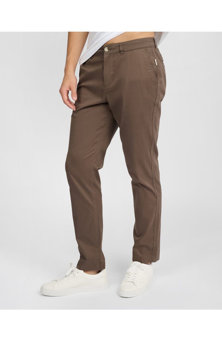 Onia Flat Front Stretch Chino, Alternate, color, Chestnut