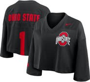 Nike Women's Nike Black Ohio State Buckeyes Cropped Mesh Fashion Jersey