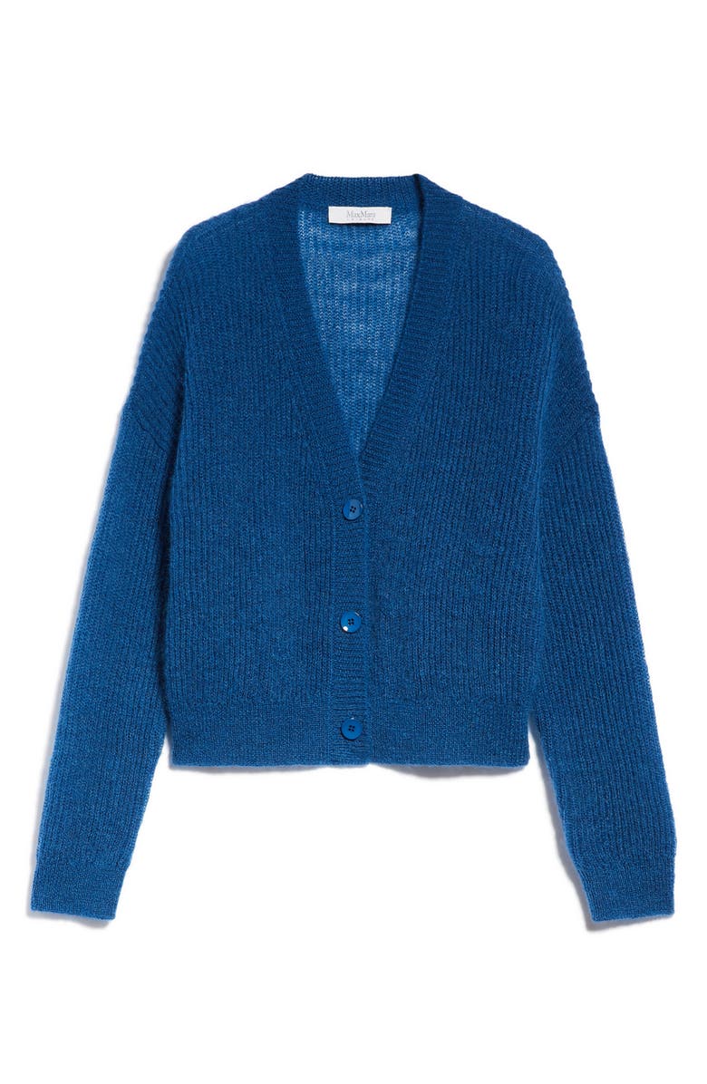 Max Mara Leisure Rugiada Mohair & Wool Blend V-Neck Cardigan, Alternate, color, 