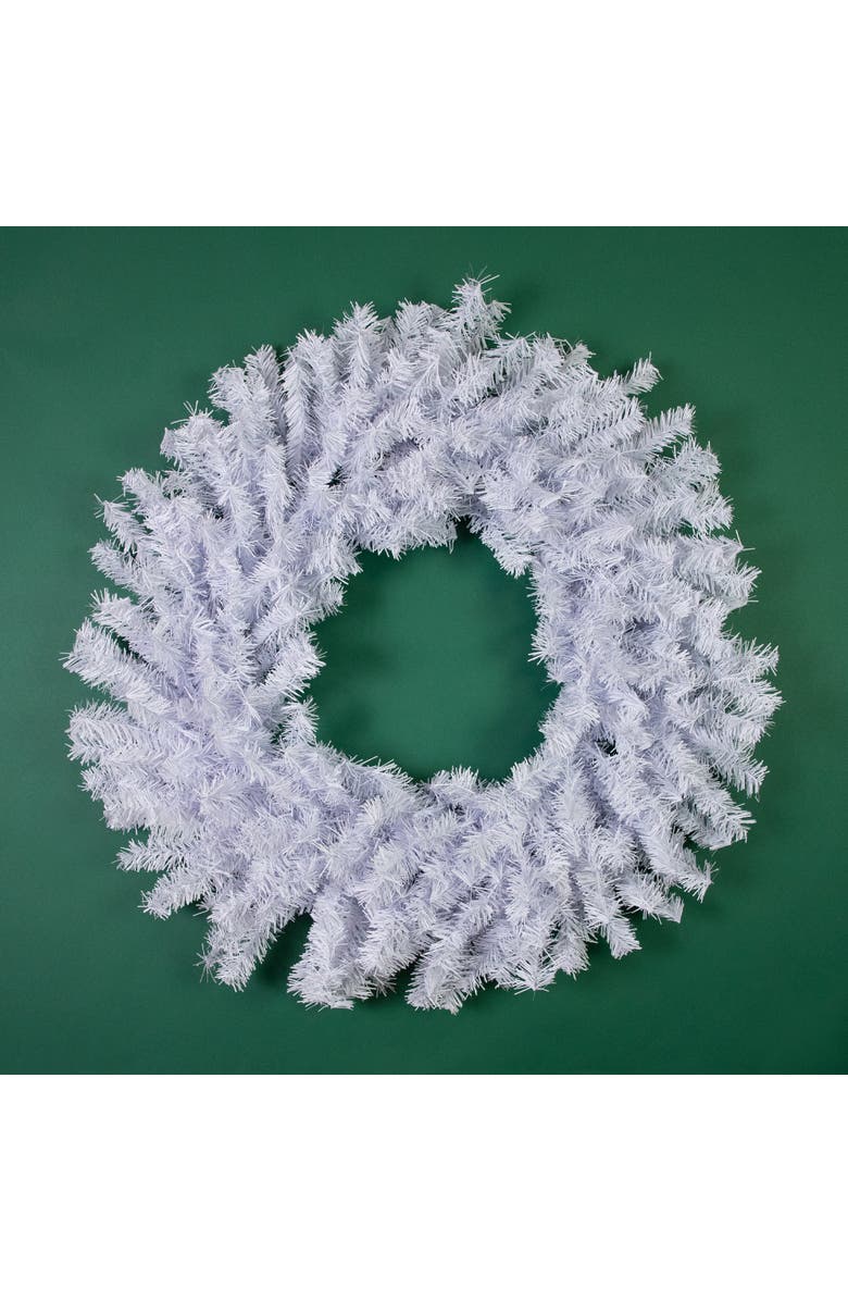 Northlight Crystal Spruce Artificial Christmas Wreath - 36" - White - Unlit, Alternate, color, White