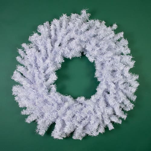 Northlight White Crystal Spruce Artificial Christmas Wreath In Purple