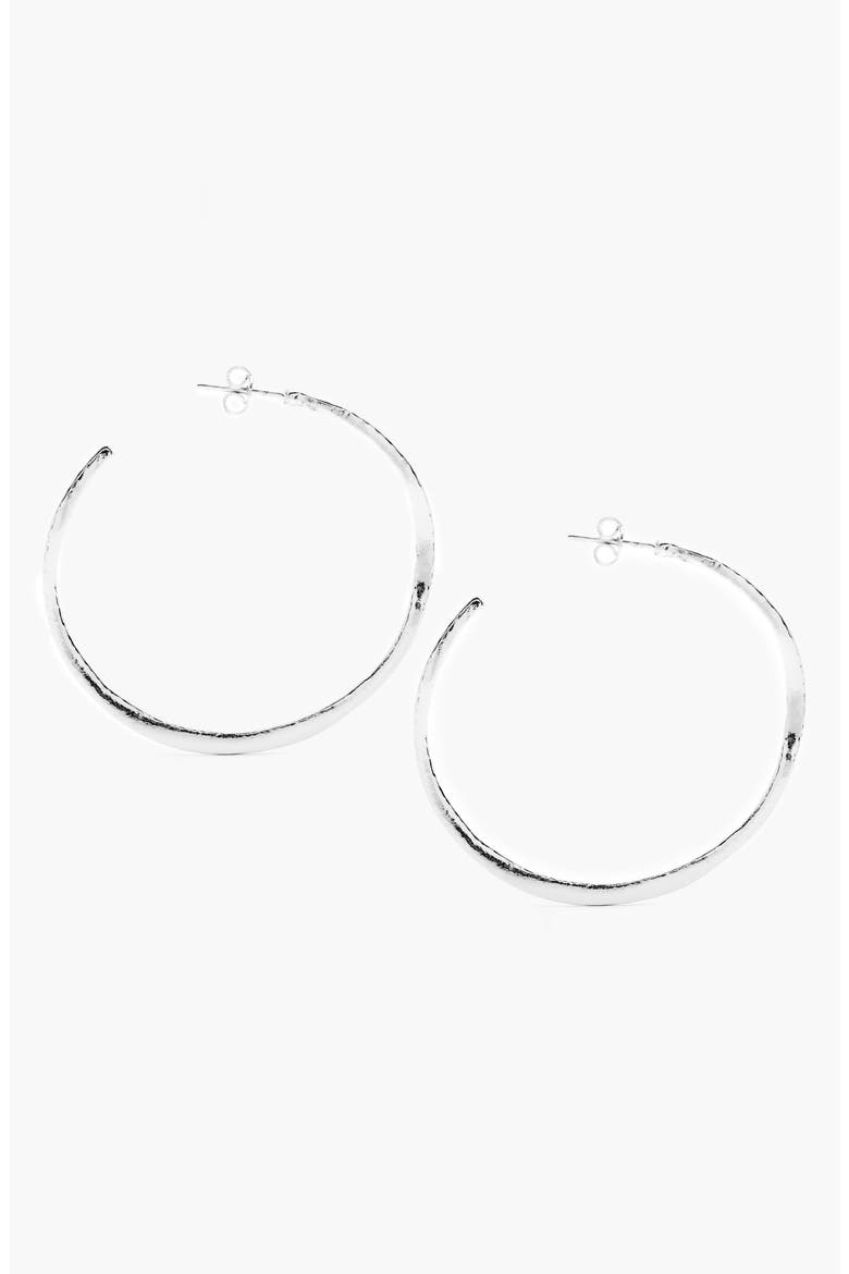 'Arc' Hoop Earrings, Alternate, color, SILVER