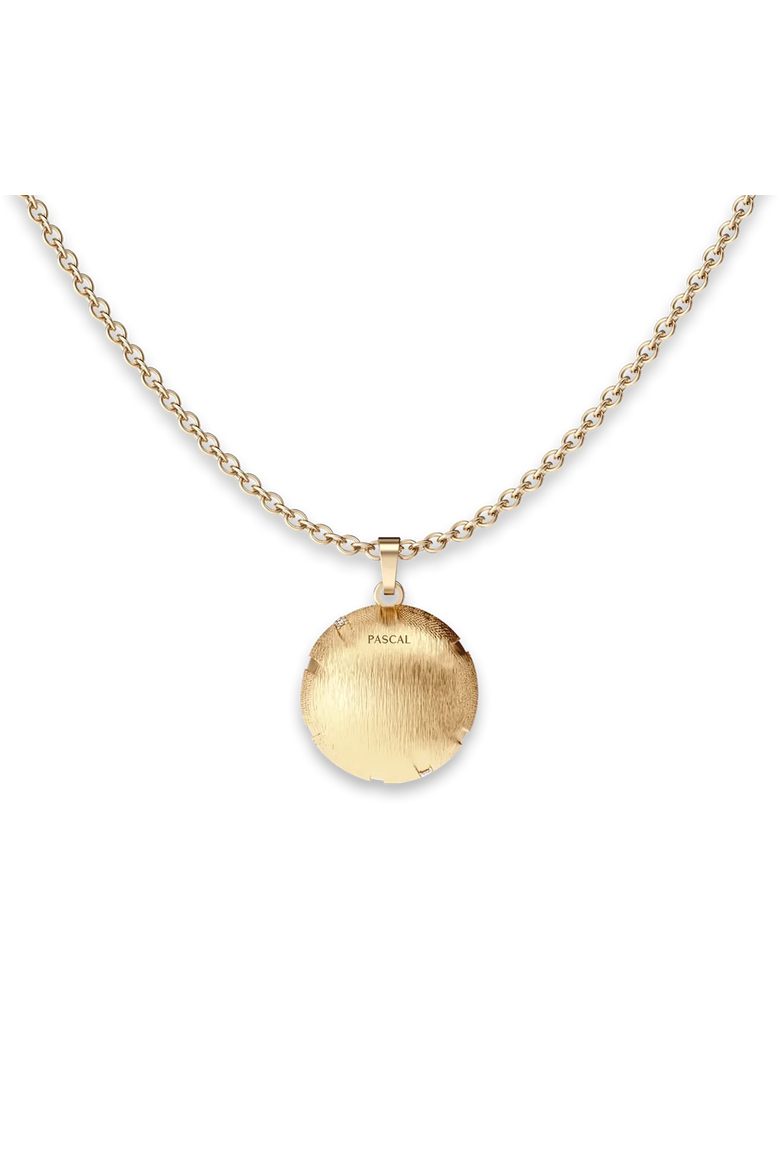 The Basketball Crooked Ball Linear Diamond Necklace, Alternate, color, Gold / White Diamond
