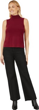 Yumi High Neck Knitted Sleeveless Sweater