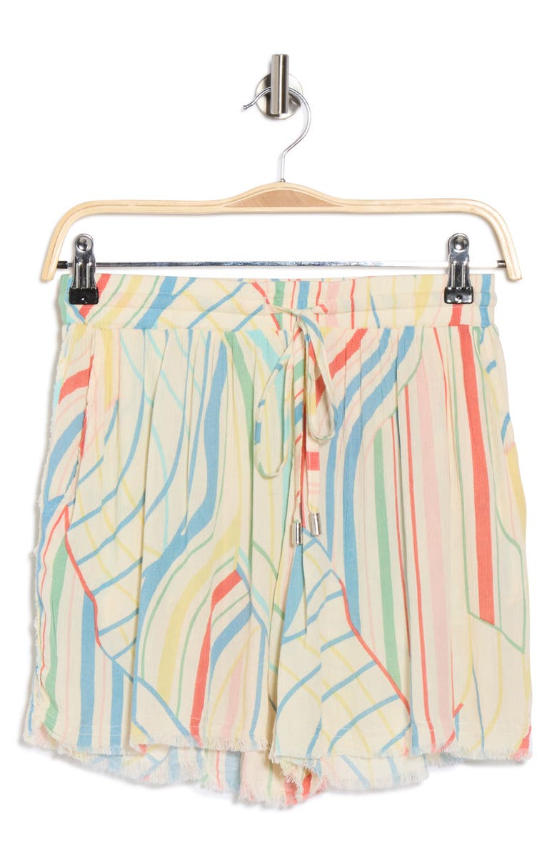 Elan Cover-Up Shorts, Alternate, color, Multi Santa Barbara