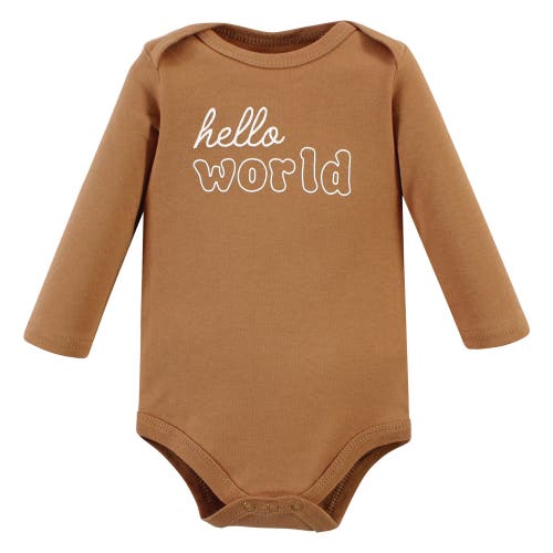 Hudson Baby Cotton Long-sleeve Bodysuits 5-pack In Multi