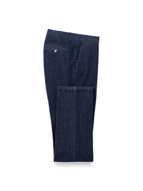 Denim Flat Front Pants