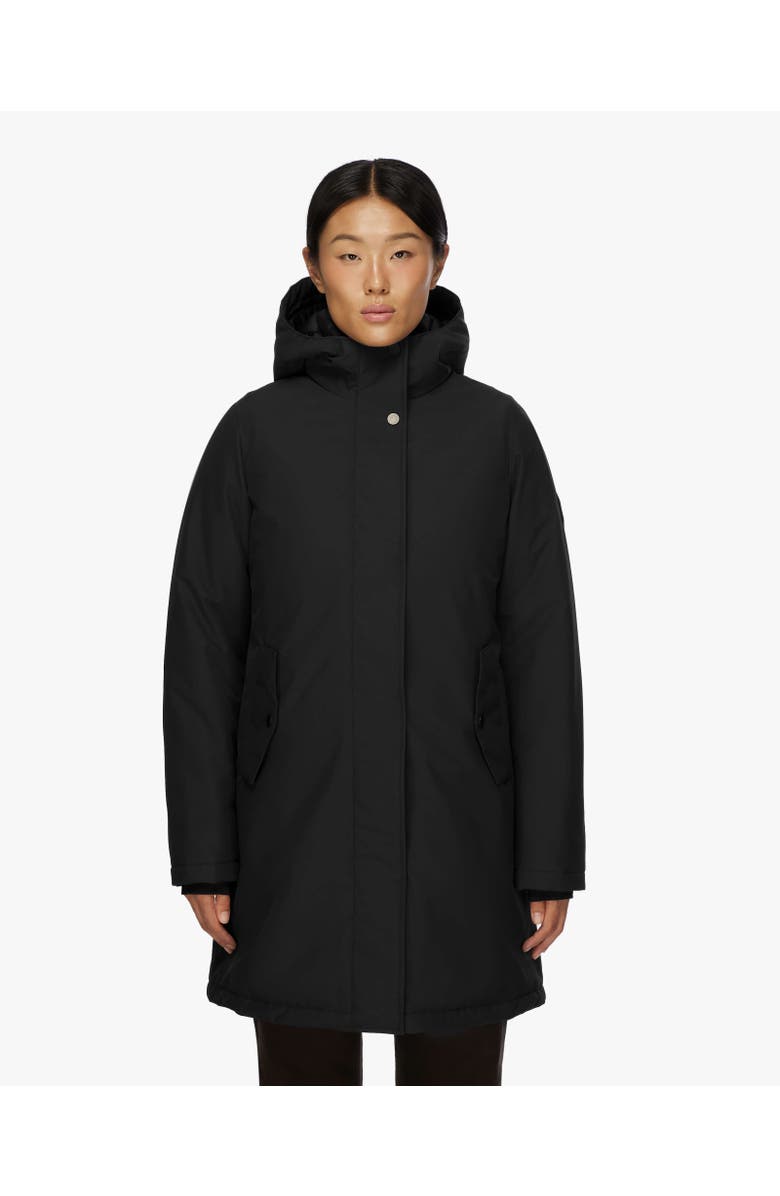 Quartz Co. HEIDI | Hooded Down Winter Jacket, Alternate, color, Black
