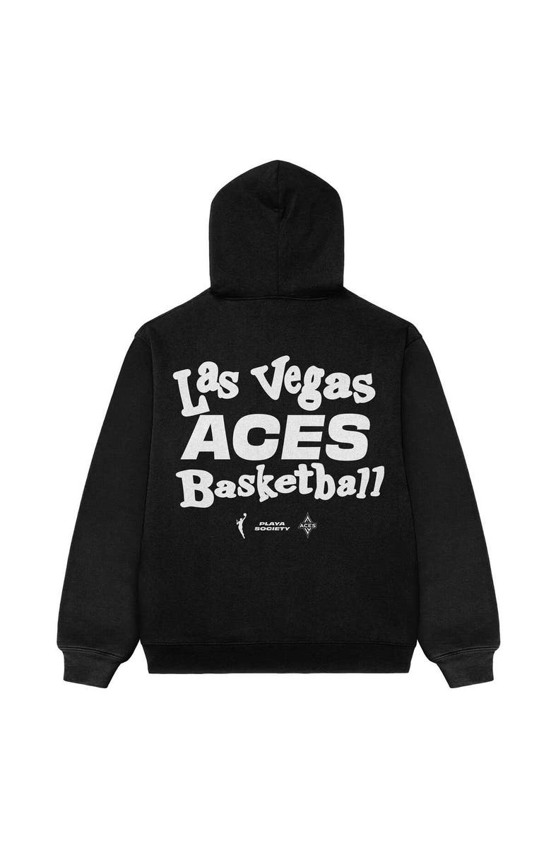 Playa Society Unisex Playa Society Black Las Vegas Aces Team Pullover Hoodie, Alternate, color, 