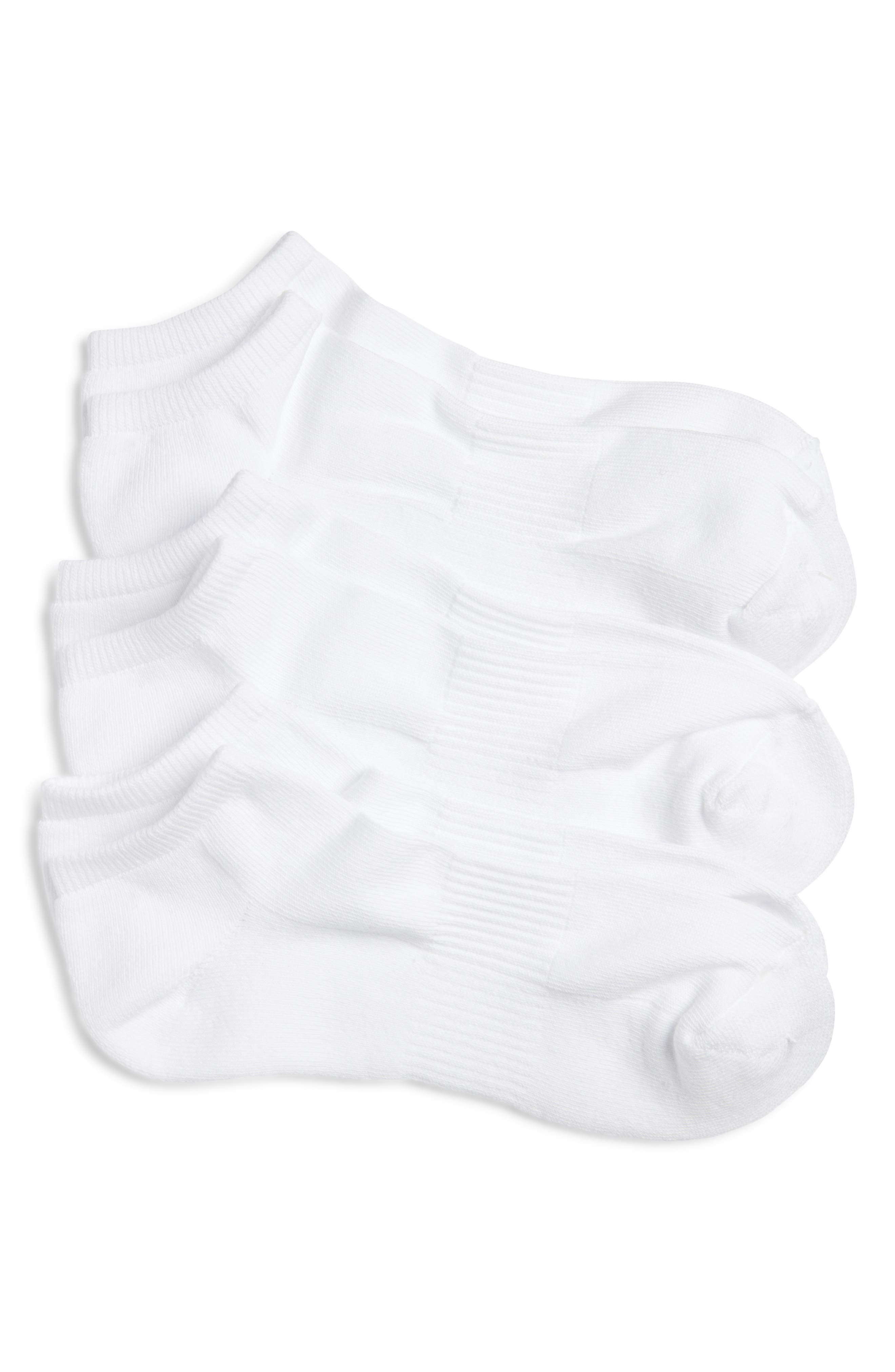 Nordstrom 3-pack Everyday Ankle Socks In White