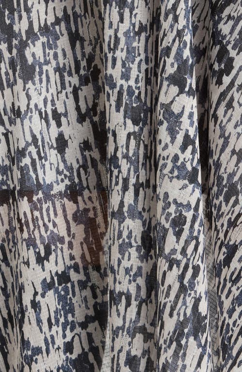 VINCE CAMUTO VINCE CAMUTO PRINTED LONG SLEEVE BELTED DRESS