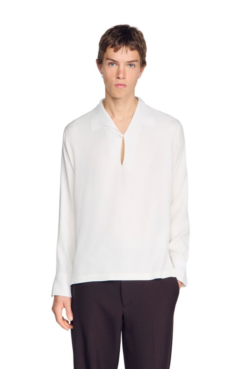 SANDRO Tunic-effect shirt, Alternate, color, White