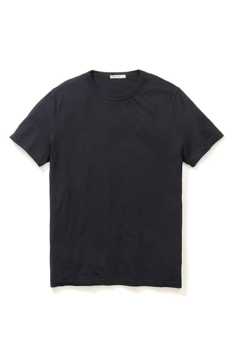 Marine Layer Signature Crewneck T-Shirt, Alternate, color, Black