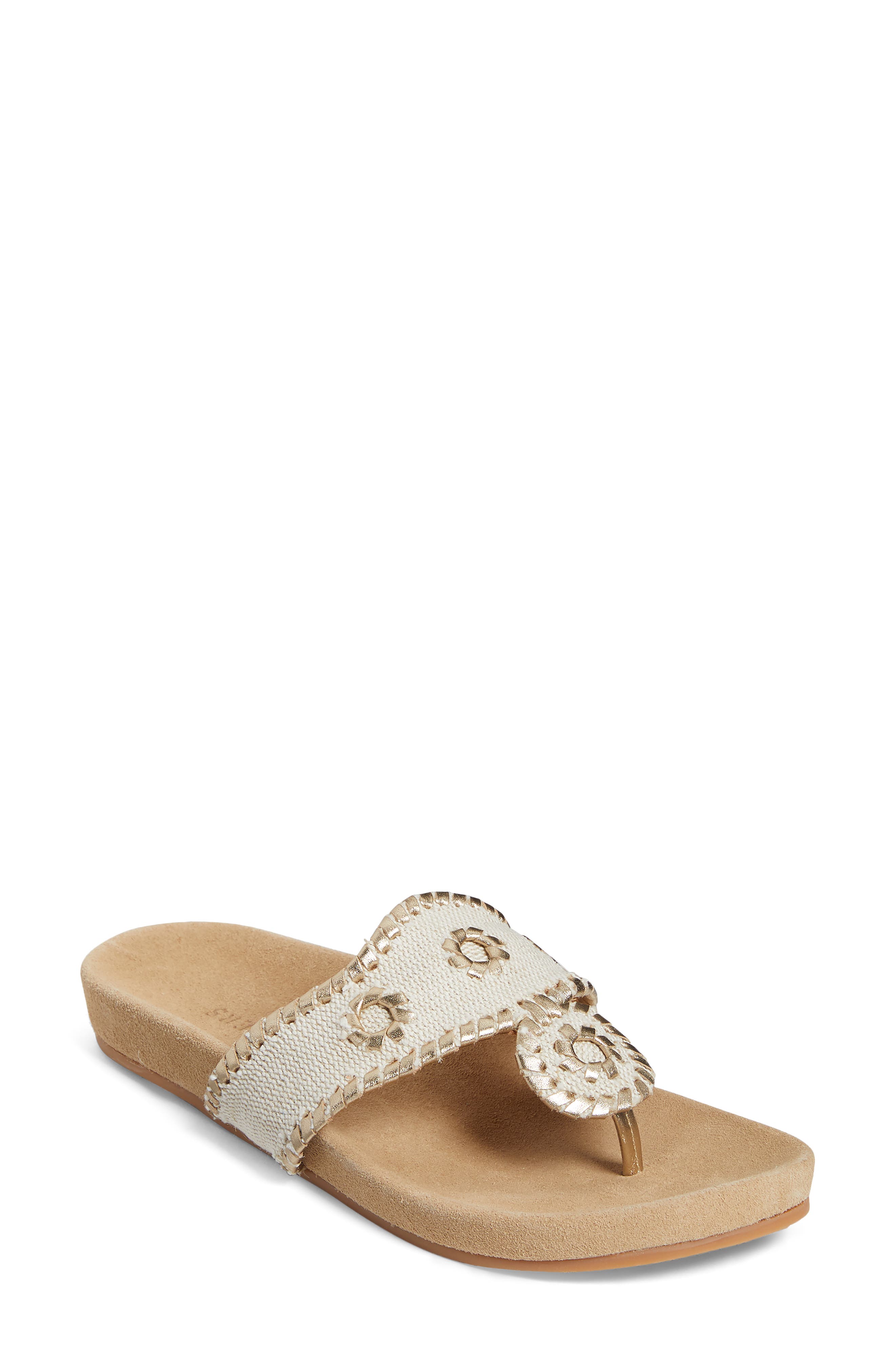 Jack Comfort Flip Flop, Main, color, NATURAL/ PLATINUM