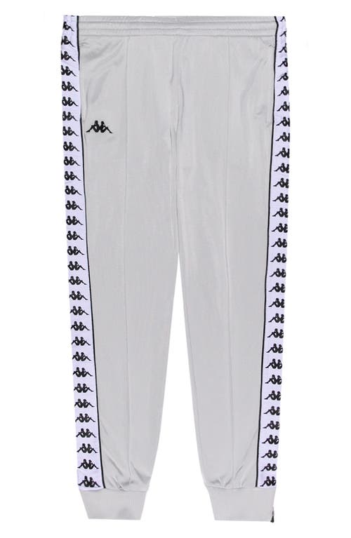 Kappa 222 Banda Rastoria Slim Fit Tricot Joggers In Grey/white/black