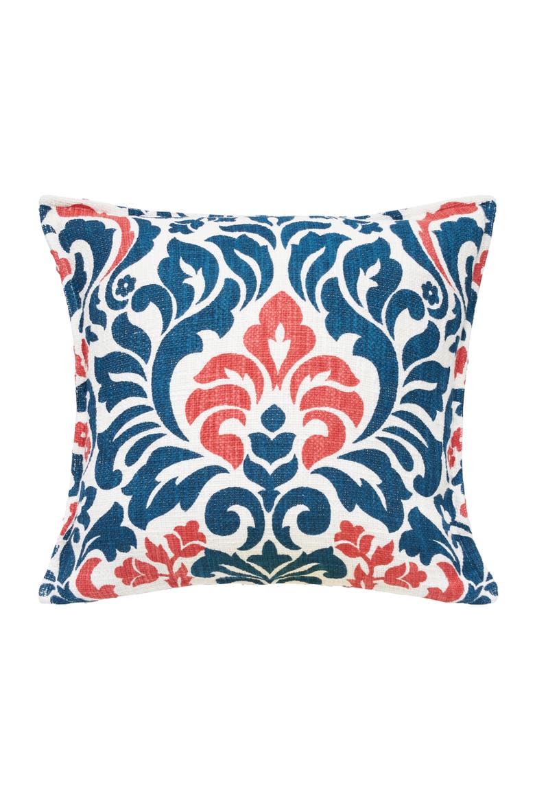 Christopher Abstract Damask Cotton Decorative Throw Pillow, Main, color, Red
