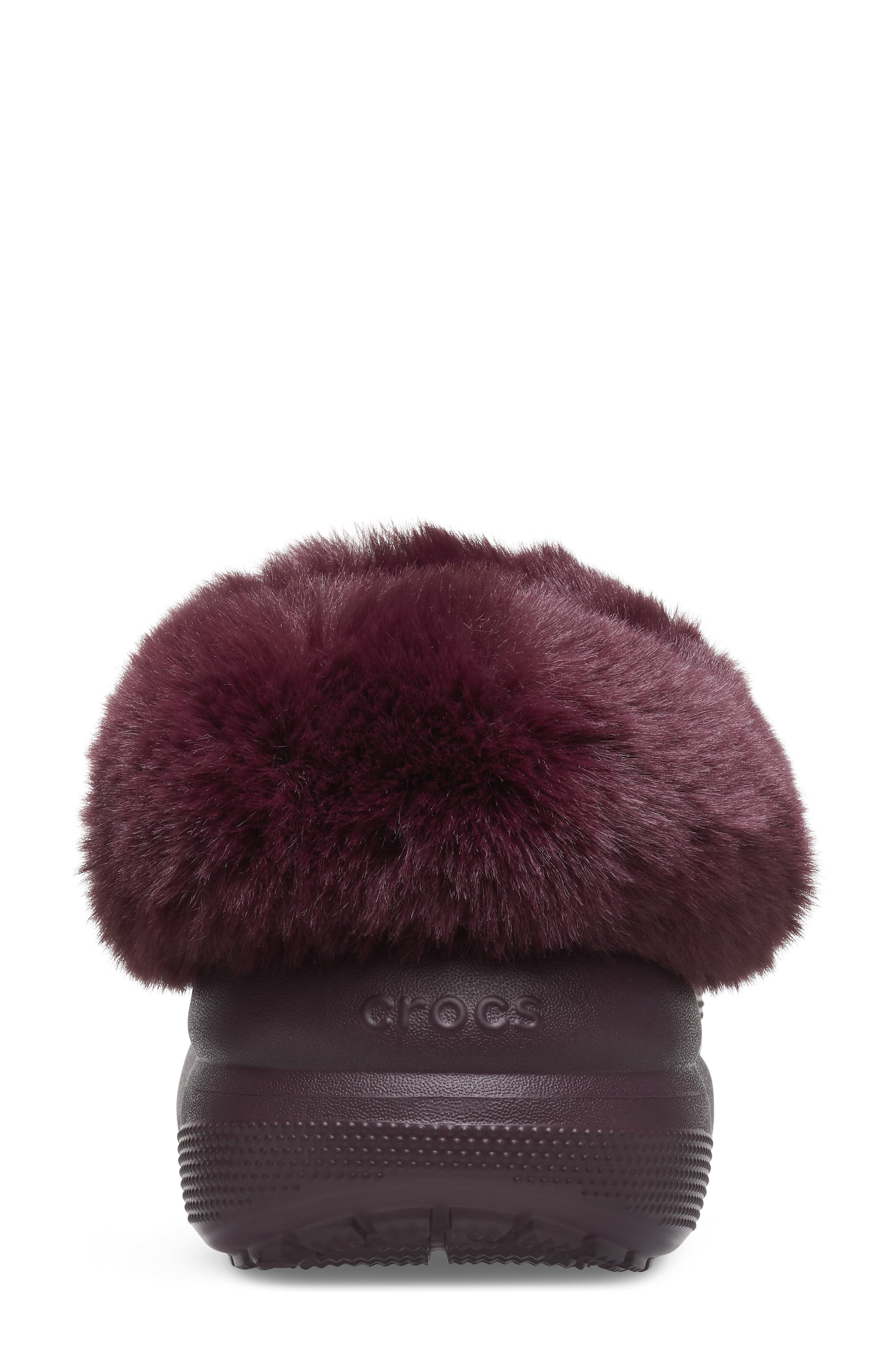 Classic Furever Crush Faux Shearling Lined Clog, Alternate, color, DARK CHERRY