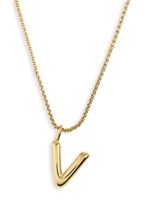 Open Edit Waterproof Bubble Initial Pendant Necklace
