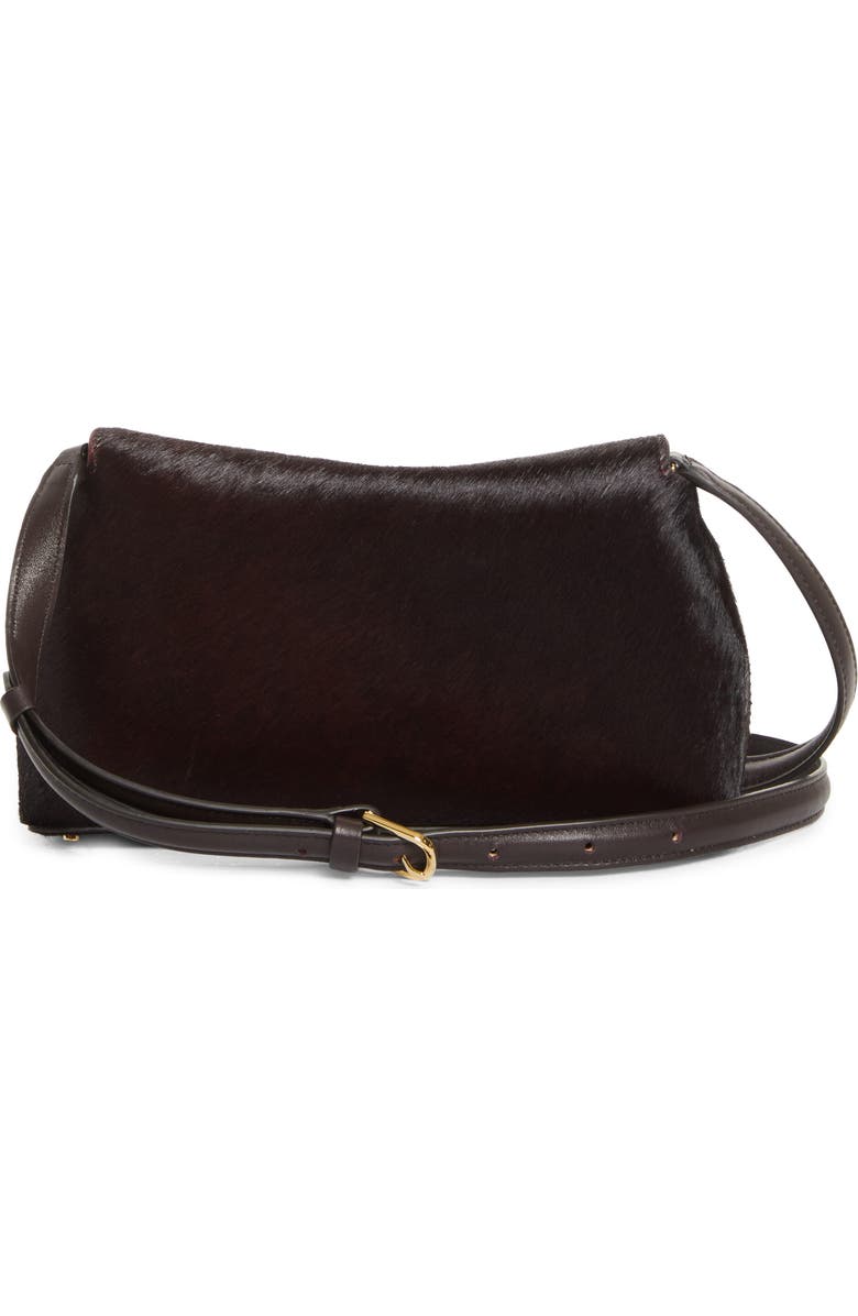 TOTEME T-Lock Genuine Calf Hair Clutch, Alternate, color, Wine