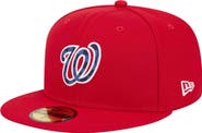New Era Men's New Era Red Washington Nationals Checkered Undervisor 59FIFTY Fitted Hat
