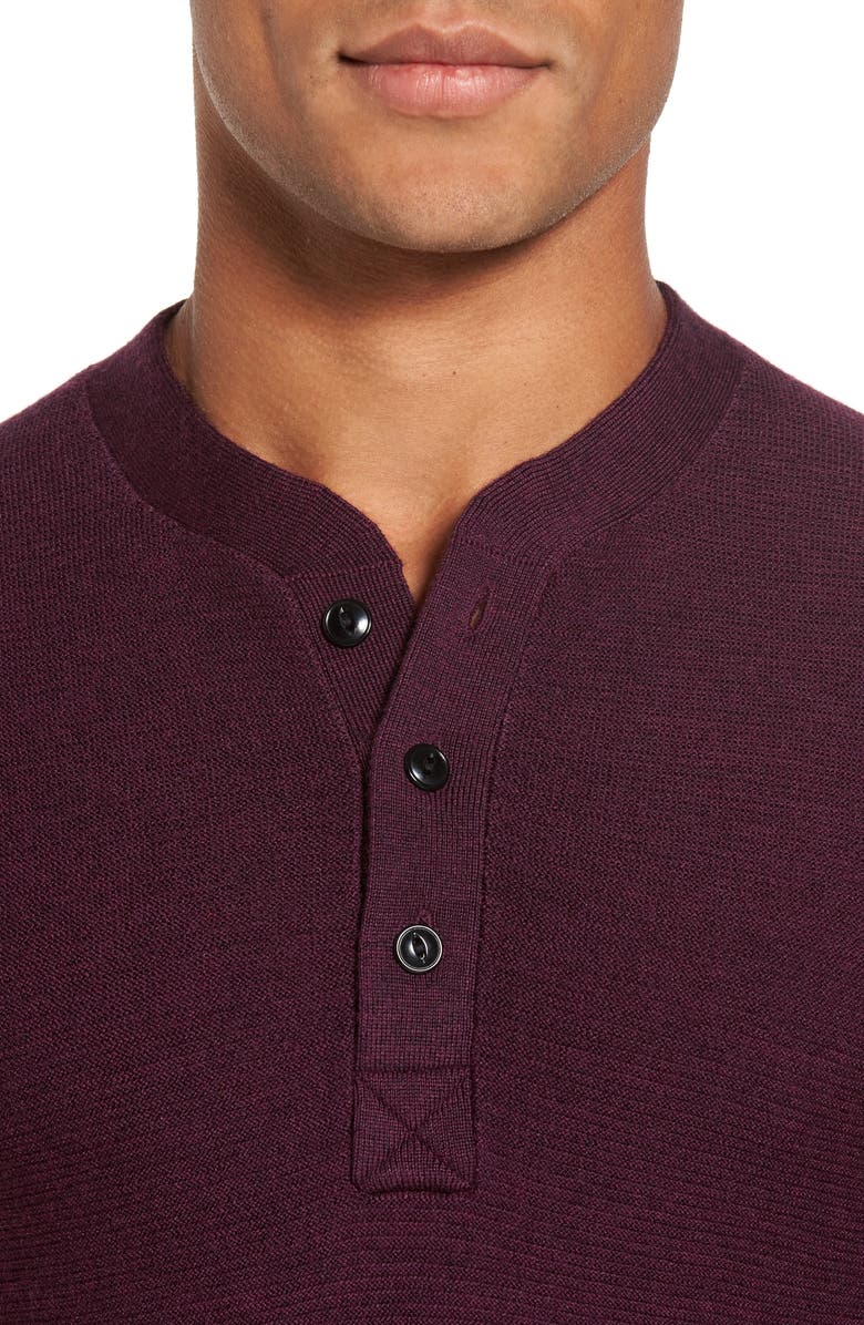 Bonobos Slim Fit Merino Long Sleeve Henley Sweater, Alternate, color, 