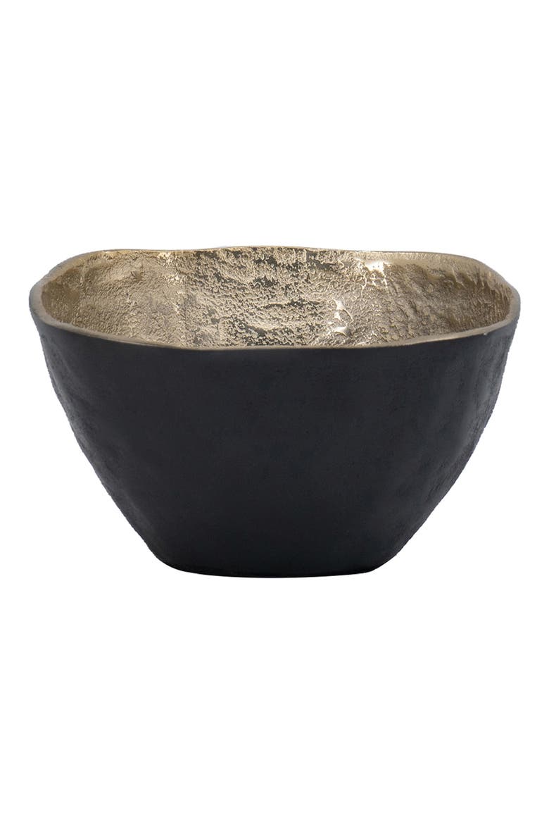 Decorative Square Bowl, Main, color, BLACK/ GOLD