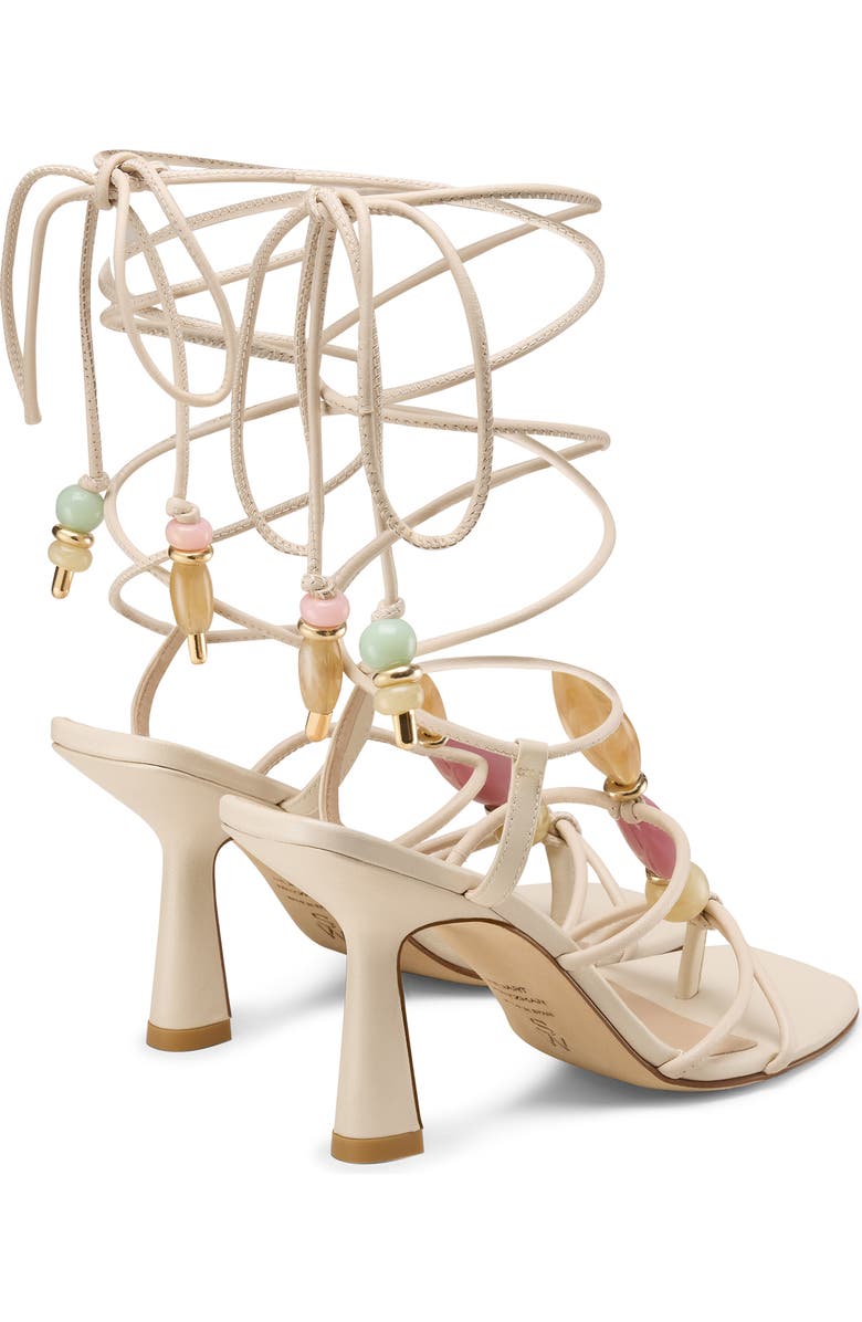 Stuart Weitzman Majorca Wrap Sandal 85, Alternate, color, Linen