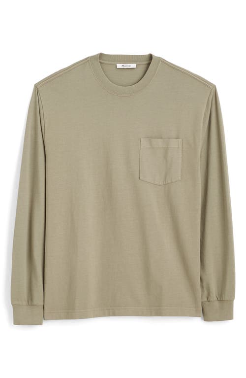Madewell The Vintage Long Sleeve Pocket T-shirt In Green