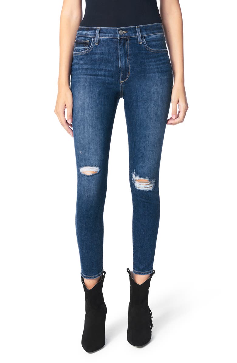 Joe's The Charlie High Waist Ripped Ankle Skinny Jeans, Main, color, 