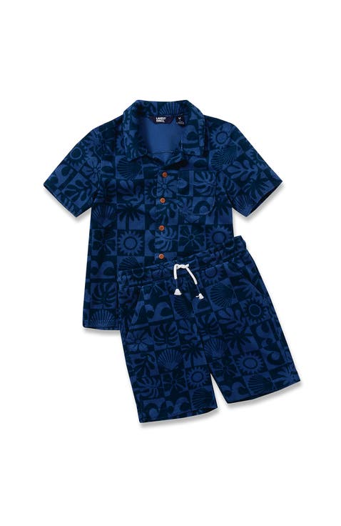 Boys Short Sleeve Terry Cover Up Set