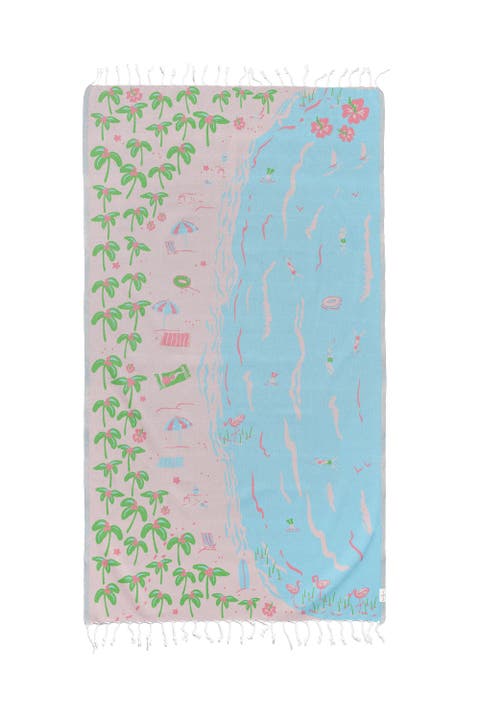 Oversized 37" x 71" Preppy Turkish Beach Towel by Ramus & Co