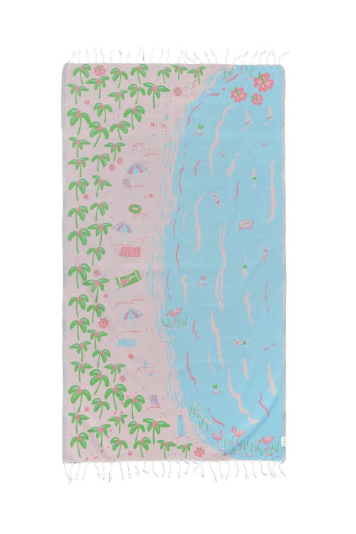 Ramus & Co Oversized 37" X 71" Preppy Turkish Beach Towel By In Multi