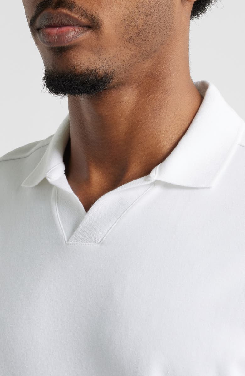 Open Edit Johnny Collar Polo, Alternate, color, White
