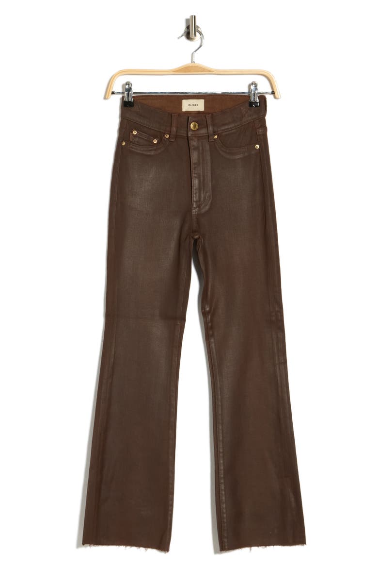 Bridget Instasculpt™ High Rise Bootcut Crop Jeans, Main, color, TOFFEE COATED