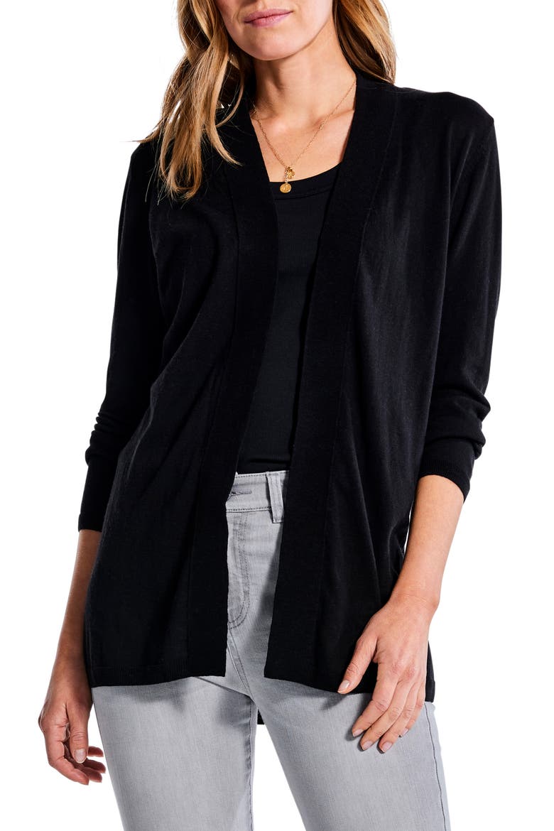 All Year Open Front Cardigan, Main, color, BLACK ONYX