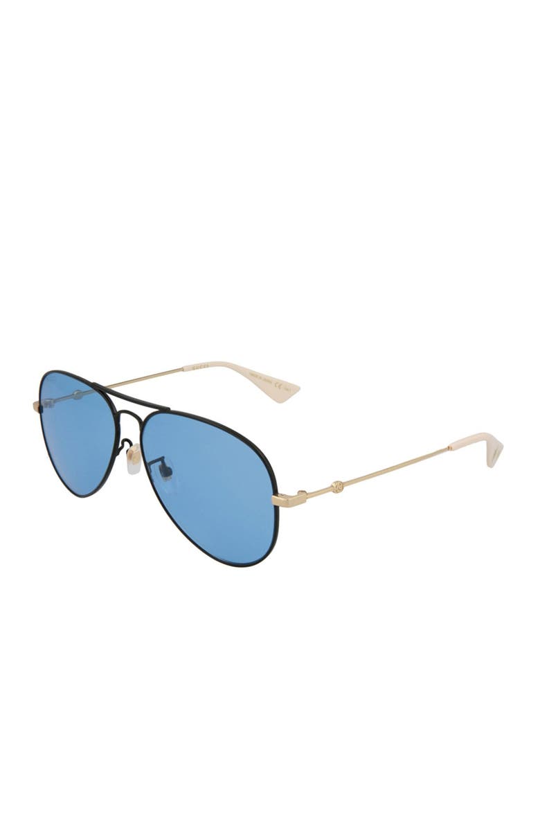 Gucci 60mm Fashion Aviator Sunglasses, Alternate, color, 