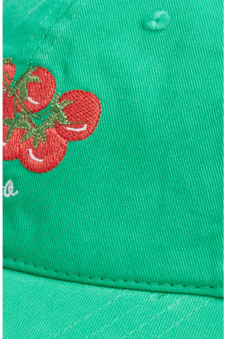 Embroidered Twill Baseball Cap, Alternate, color, POMODORO