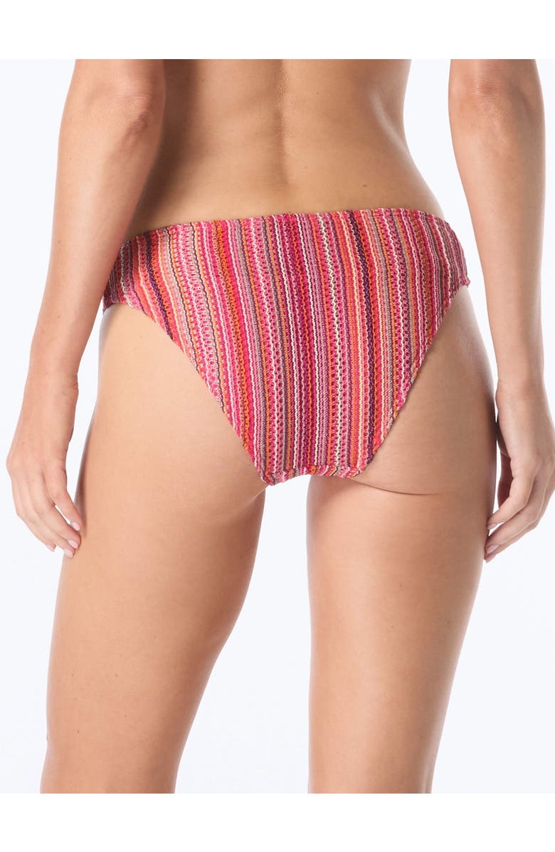 Vince Camuto Crochet High Cut Bikini Bottom, Alternate, color, Pink Multi