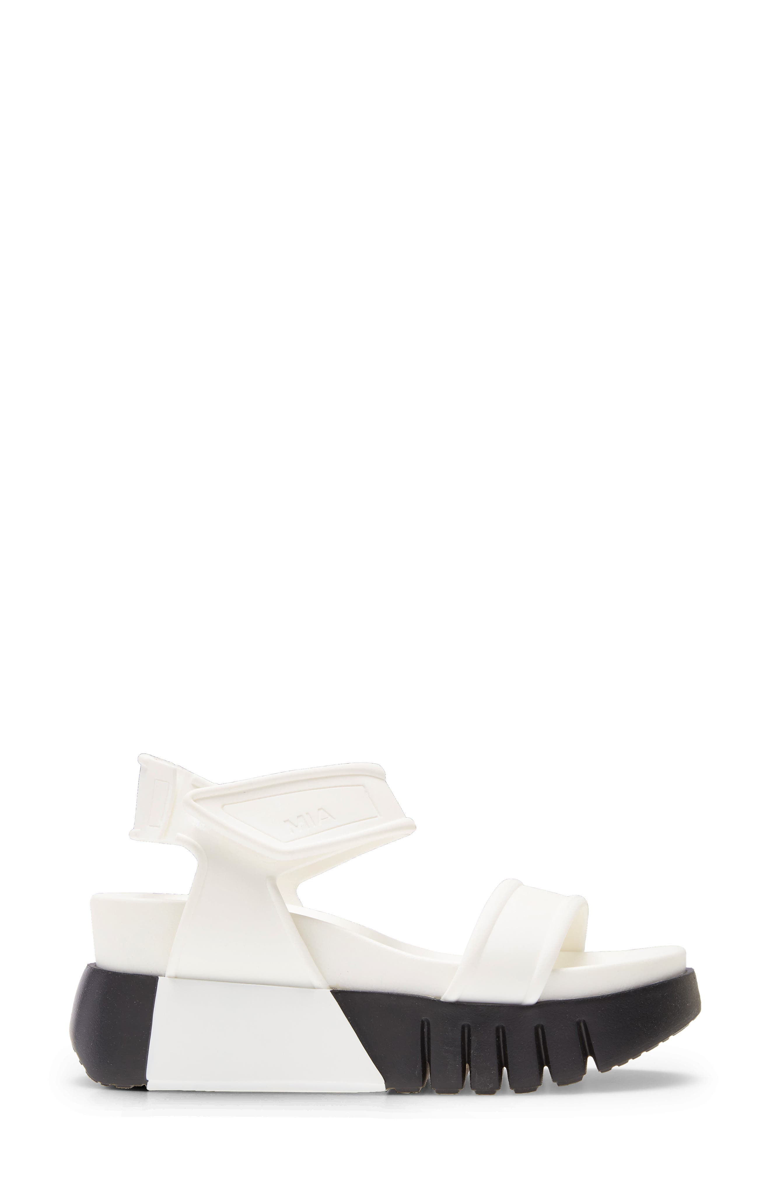 Zita Platform Wedge Sandal, Alternate, color, WHITE RUBBER