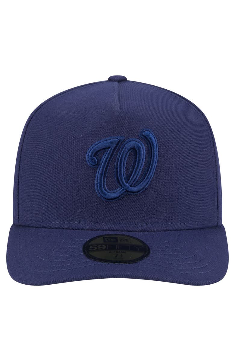 New Era Men's New Era Navy Washington Nationals Color Pack A-Frame 59FIFTY Fitted Hat, Alternate, color,