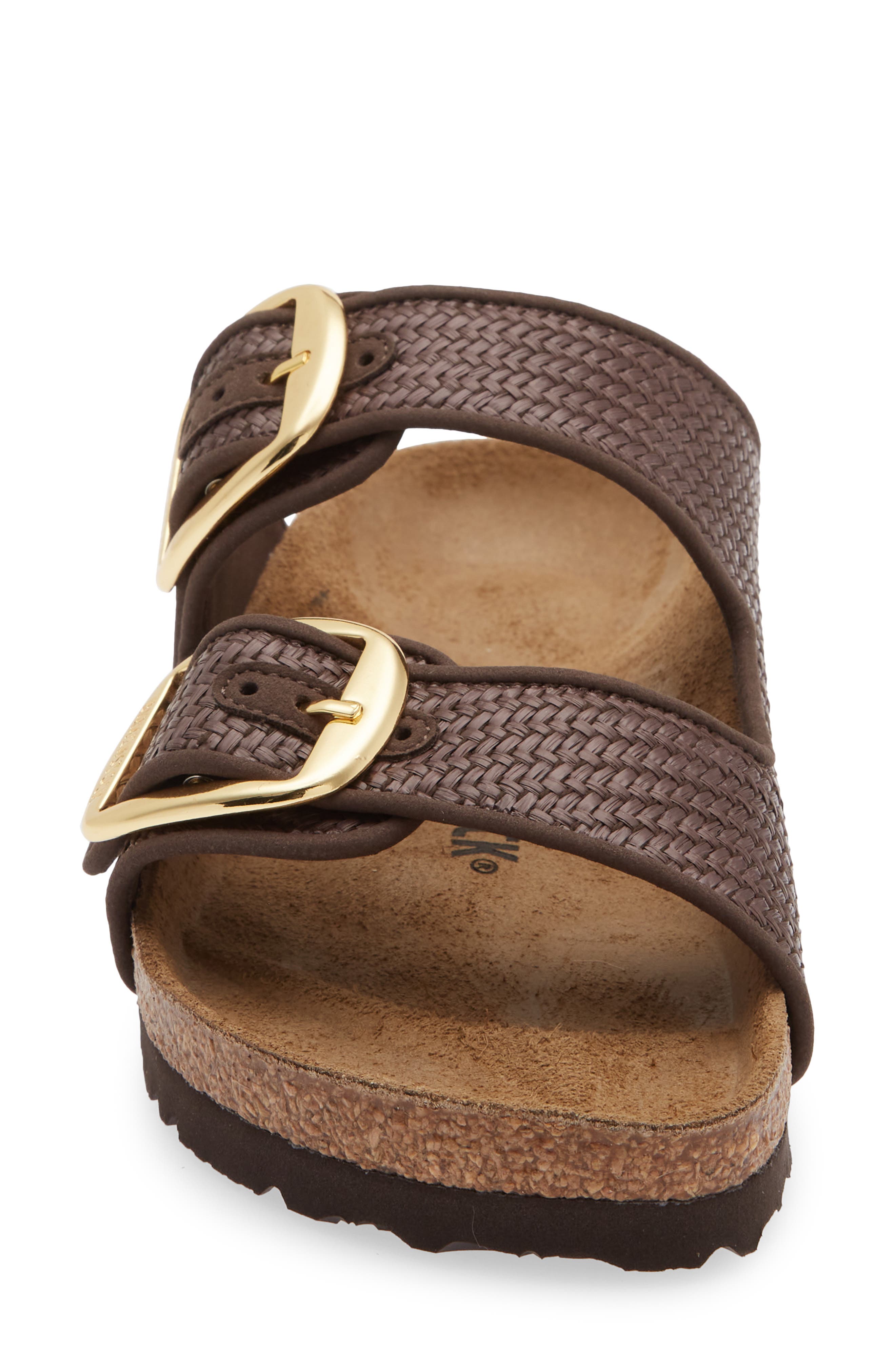Birkenstock Arizona Raffia Big Buckle Slide Sandal, Alternate, color, Carafe