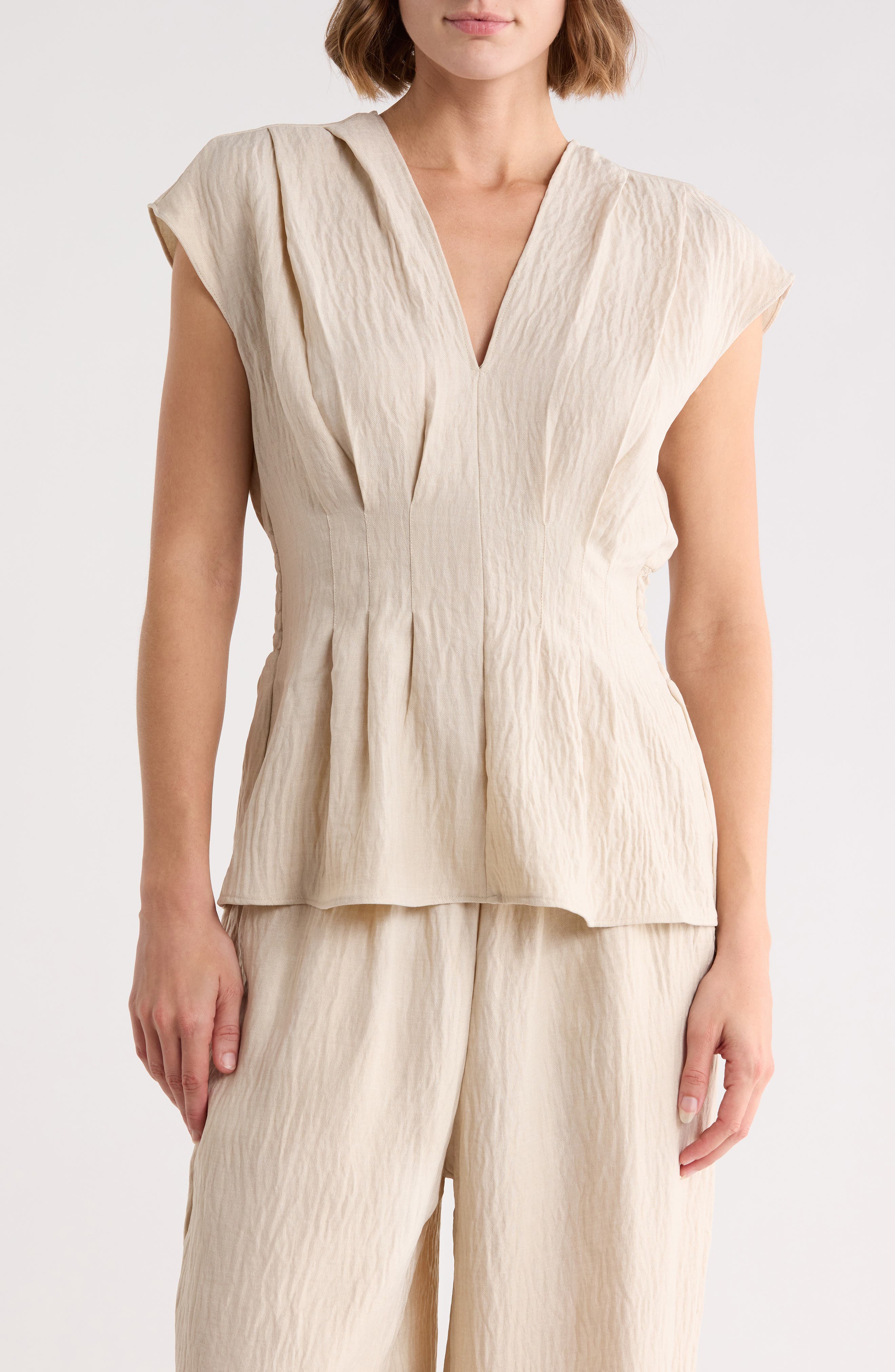 Pleat Front Top