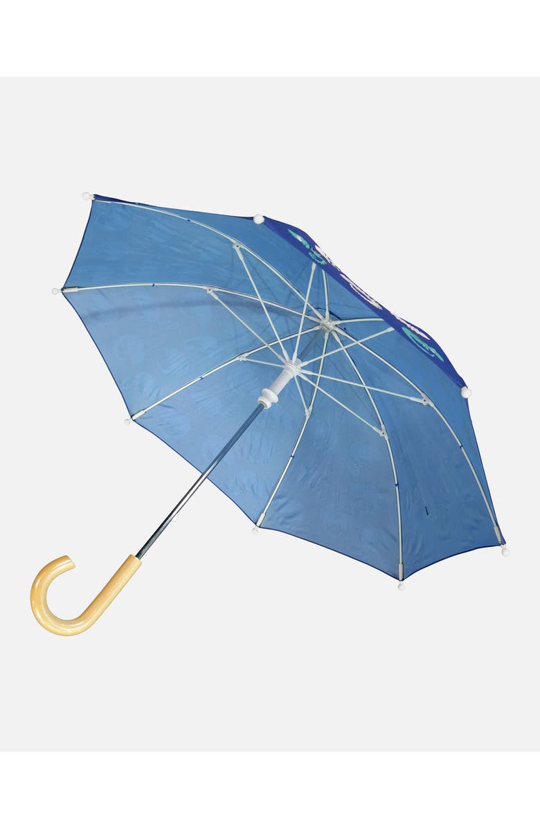 Deux par Deux Boy Color-Changing Animal Umbrella, Alternate, color, Blue Chameleon Print
