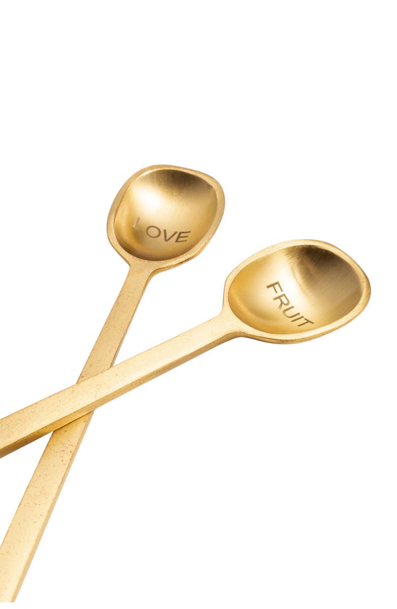 Zsa Zsa Zsu Lotus Set Of 2 Brass Decorative Object With Square Handle Set Of 2, Alternate, color, Gold