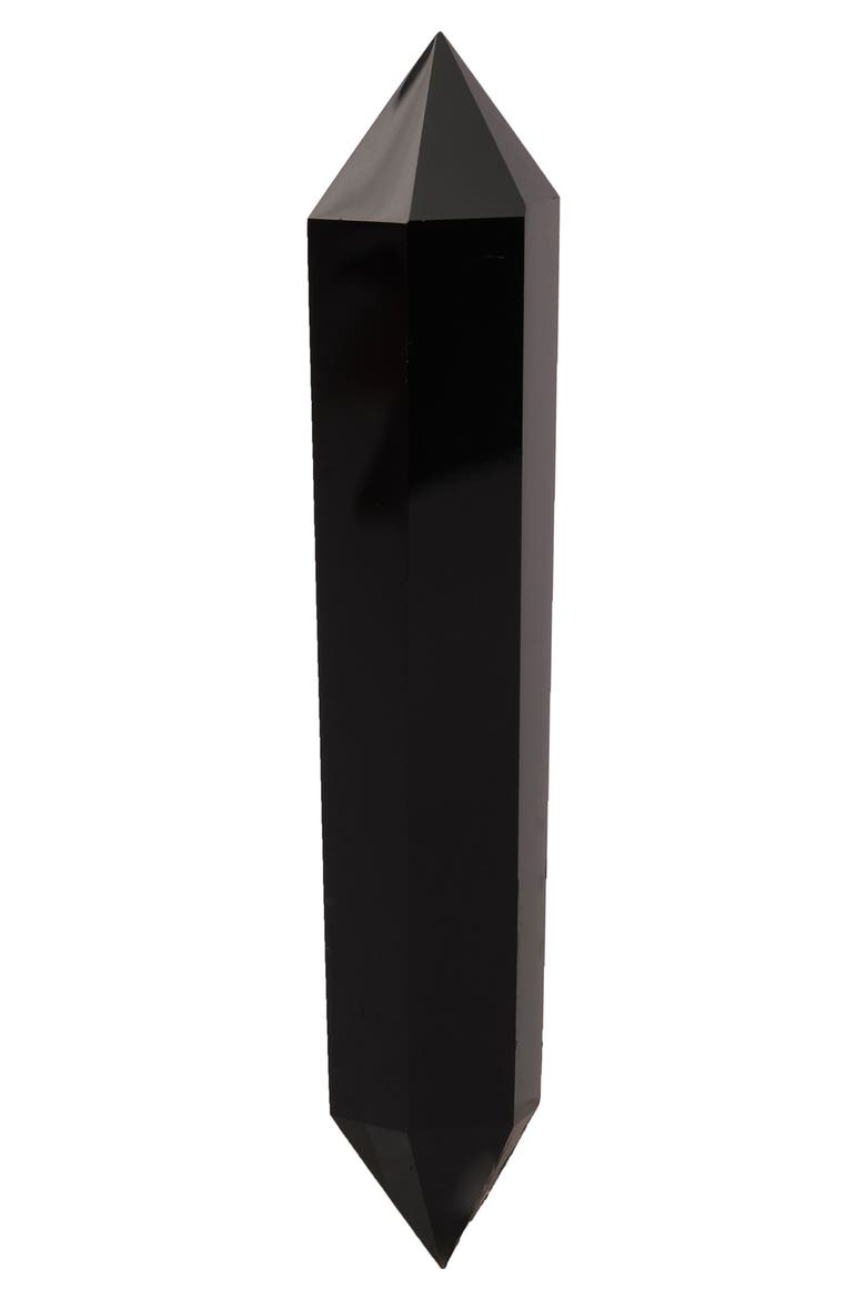 Black Obsidian Crystal Massaging Wand, Main, color, BLACK OBSIDIAN
